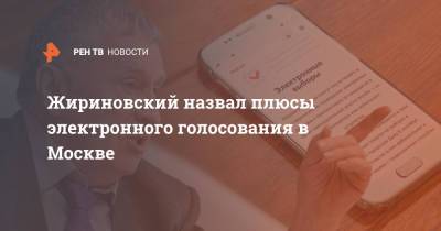 Жириновский назвал плюсы электронного голосования в Москве
