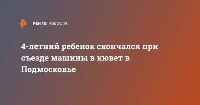 4-летний ребенок скончался при съезде машины в кювет в Подмосковье