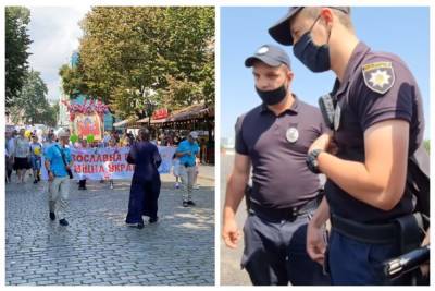 Верующие прошлись колонной по центру Одессы: их сопровождала полиция, видео