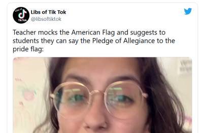 В США преподаватель призвала учеников присягнуть флагу ЛГБТ