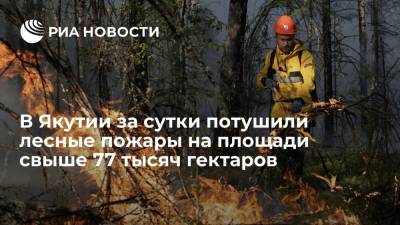В Якутии за сутки потушили семь природных пожаров на площади свыше 77 тысяч гектаров