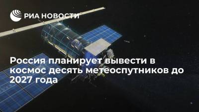 Россия планирует вывести в космос десять метеорологических спутников до 2027 года