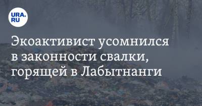 Экоактивист усомнился в законности свалки, горящей в Лабытнанги - ura.news - Салехард - окр. Янао