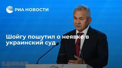 Министр обороны Шойгу отшутился на вопрос о неявке в украинский суд