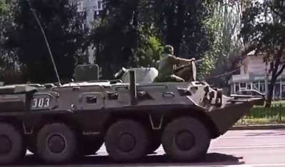 Дончане сообщают о большом количестве боевой техники на улицах города