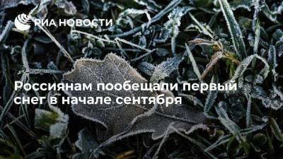 Центр погоды "Фобос": в семи российских регионах пойдет снег с 3 по 5 сентября