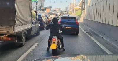 Мотоциклист соблюдал правила дорожного движения и возмутил россиян