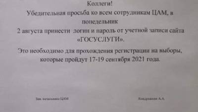 Жителей Мурманска принуждают сдать пароли с госуслуг «для регистрации на выборы» - newsland.com - Мурманск