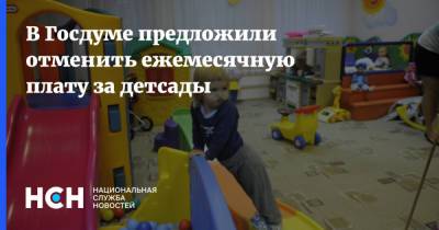 В Госдуме предложили отменить ежемесячную плату за детсады