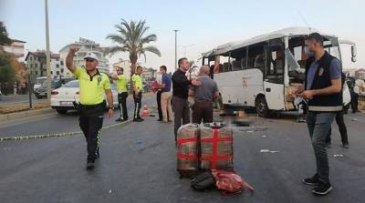 В Турции перевернулся автобус с российскими туристами