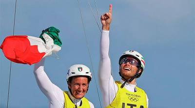 Итальянцы выиграли золото в классе яхт "Накра-17" на Олимпийских играх