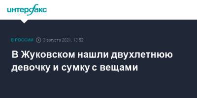 В Жуковском нашли двухлетнюю девочку и сумку с вещами - interfax.ru - Москва - Московская обл. - Московская область - Жуковский