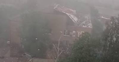 На Николаевщине во время бури сорвало крышу местного суда (ВИДЕО)