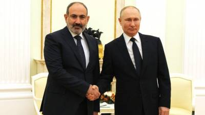 Путин поздравил Пашиняна с повторным назначением на должность премьера Армении
