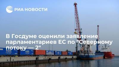 Депутат Госдумы Железняк: законодатели ЕС петицией о "Северном потоке— 2" выступили против сограждан