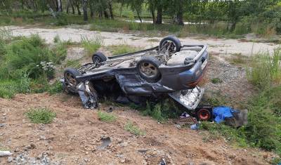 На трассе Тюмень-Ханты-Мансийск перевернулась Toyota, водитель погиб на месте