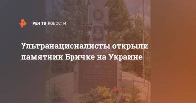 Эдуард Долинский - Ультранационалисты открыли памятник Бричке на Украине - ren.tv - Россия - Украина