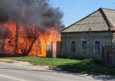 В селе Гавриловское под Спасском произошел крупный пожар