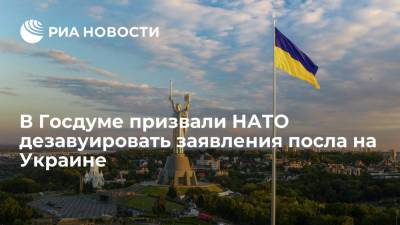 В Госдуме призвали НАТО дезавуировать заявления посла на Украине о вступлении в альянс