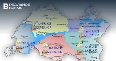 Сегодня в Татарстане ожидается шквалистый ветер, гроза и до +37 градусов