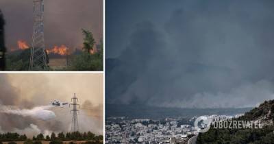 Лесные пожары в Греции - власти объявили эвакуацию - фото и видео