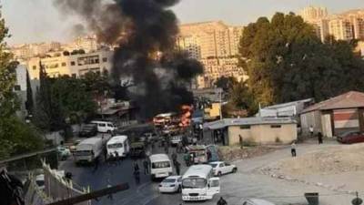 В сирийском Дамаске взорвался автобус с военными Асада