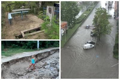 Ямы в человеческий рост и размытое кладбище: ливни наделали беды в Украине, видео катастрофы