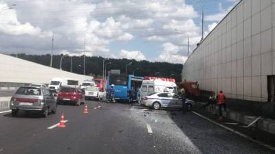Десять человек пострадали в ДТП с автобусом на Боровском шоссе