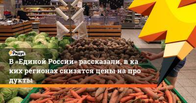 В «Единой России» рассказали, вкаких регионах снизятся цены напродукты