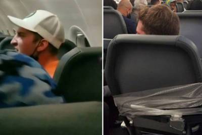 Пассажир самолета публично домогался стюардесс и был примотан скотчем к креслу