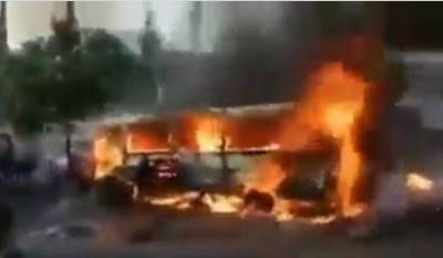 В Сирии подорвали автобус с российскими наемниками. Видео