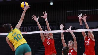 Российские волейболистки проиграли Бразилии в 1/4 ОИ в Токио