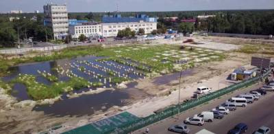 В Киеве на месте недостроя появилось озеро, заселились даже утки: видео