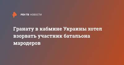 Владимир Прохнич - Гранату в кабмине Украины хотел взорвать участник батальона мародеров - ren.tv - Россия - Украина - Киев - Донбасс
