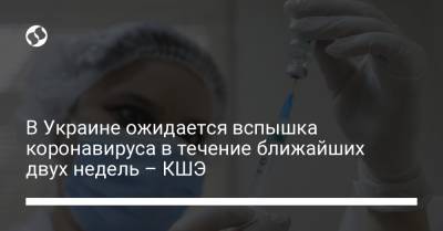 В Украине ожидается вспышка коронавируса в течение ближайших двух недель – КШЭ