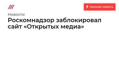 Роскомнадзор заблокировал сайт «Открытых медиа»