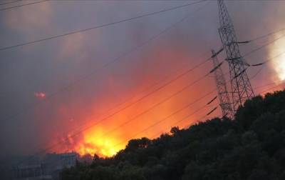 Лесной пожар в Турции добрался до теплоэлектростанции