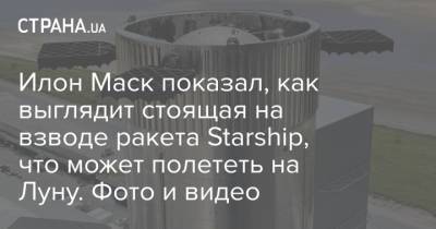 Илон Маск показал, как выглядит стоящая на взводе ракета Starship, что может полететь на Луну. Фото и видео
