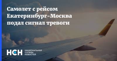 Самолет с рейсом Екатеринбург-Москва подал сигнал тревоги