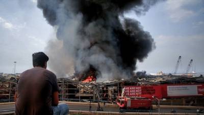 Жители Бейрута устроили беспорядки в годовщину взрыва в порту