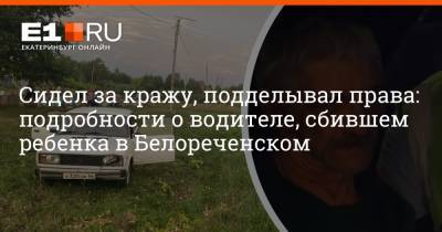 Сидел за кражу, подделывал права: подробности о водителе, сбившем ребенка в Белореченском