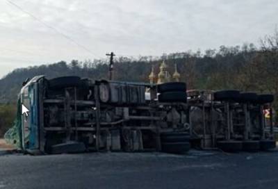 Фура с тоннами мяса перевернулась на трассе Киев-Одесса: кадры масштабной аварии