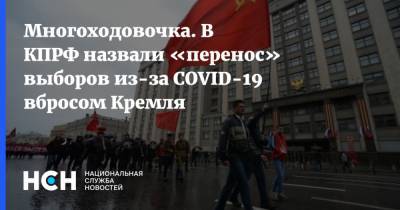 Многоходовочка. В КПРФ назвали «перенос» выборов из-за COVID-19 вбросом Кремля