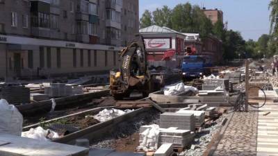 Работы по реконструкции улицы Кирова в Глазове отстают от графика на 2-3 недели