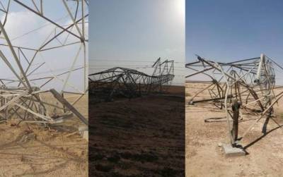 За двое суток в Ираке повреждено 13 опор линий электропередачи