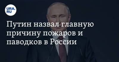 Путин назвал главную причину пожаров и паводков в России