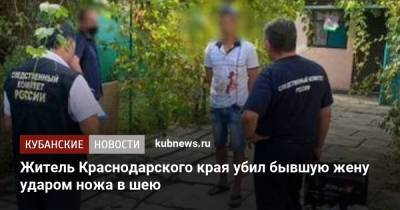 Житель Краснодарского края убил бывшую жену ударом ножа в шею