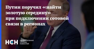 Путин поручил «найти золотую середину» при подключении сотовой связи в регионах