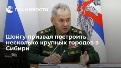 Министр обороны Шойгу: в Сибири надо построить три-пять крупных городов