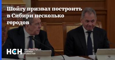 Шойгу призвал построить в Сибири несколько городов